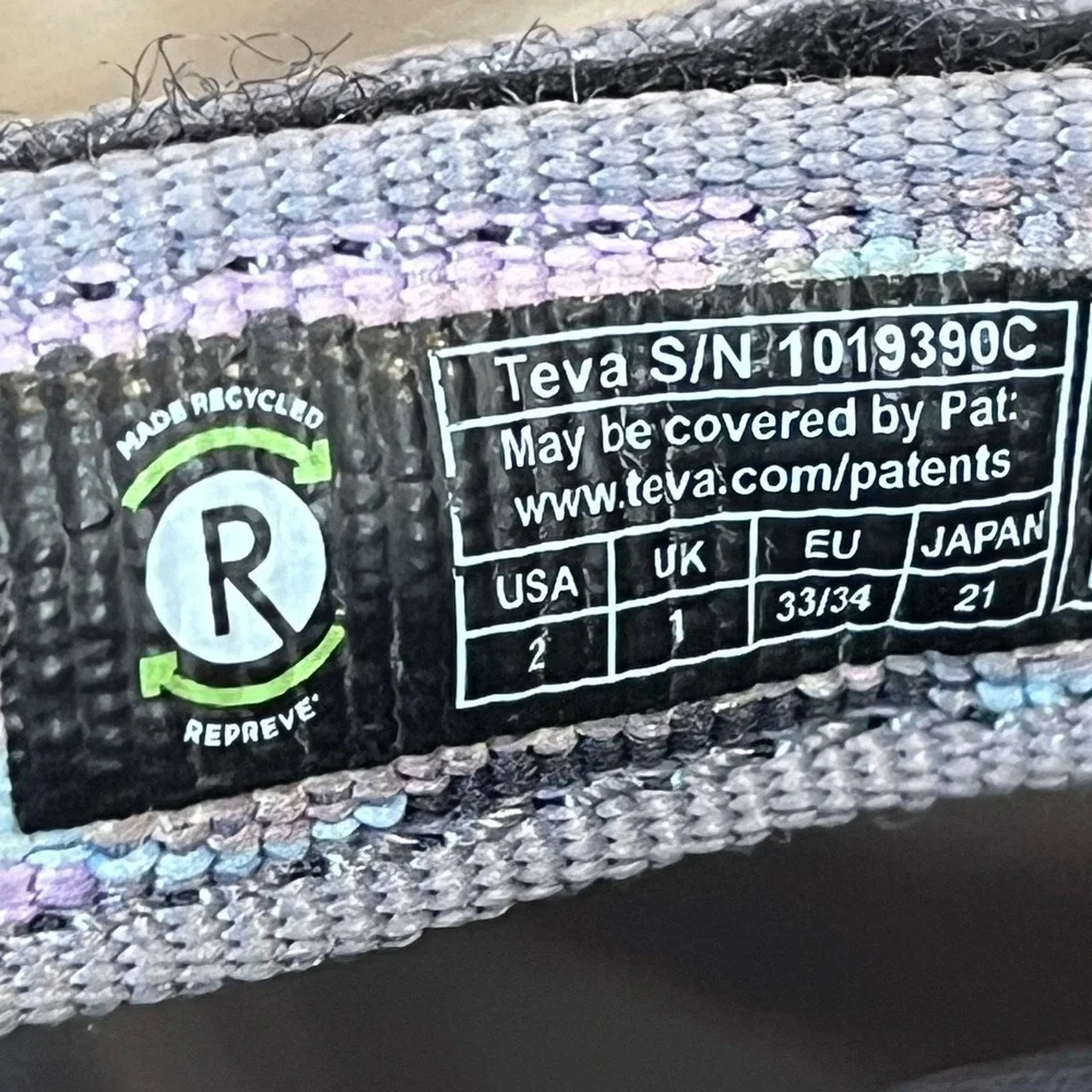 Teva Hurricane XLT 2 Sandals Purple Multicolor‎ Unisex Kids 2 UK 1 EU 33/34